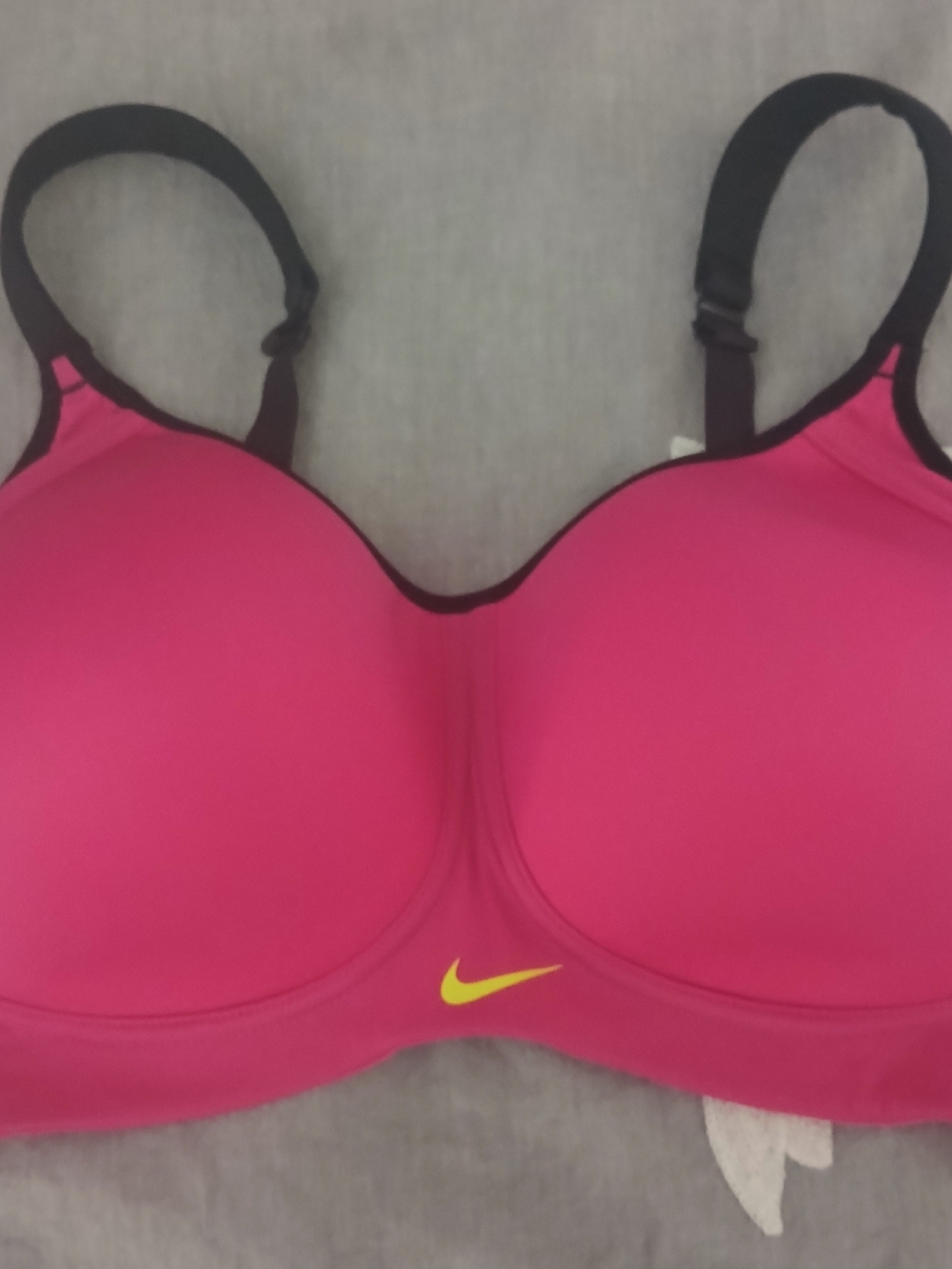 Nike Hot Pink Padded Sports Bra with Contrast Black Straps READ DESSCRIPTION!!